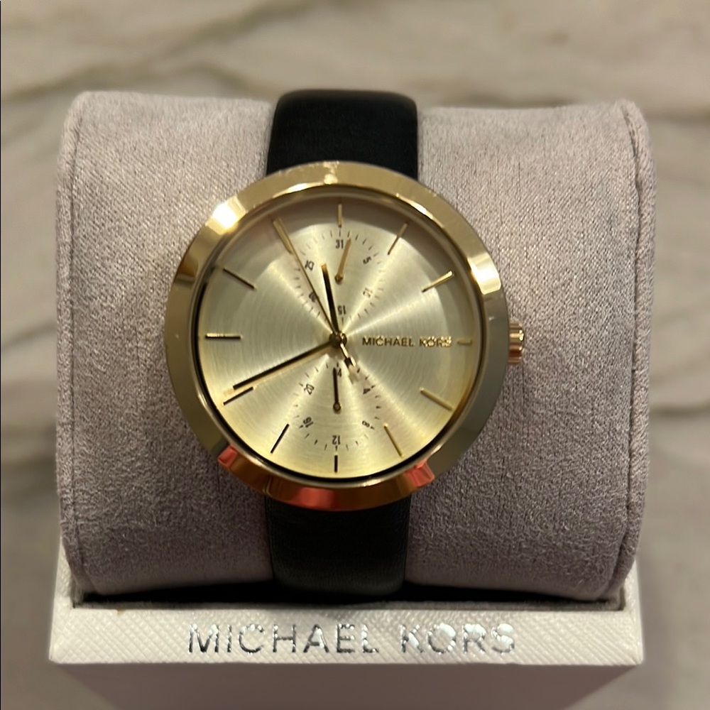 Gold and Black Wristwatch